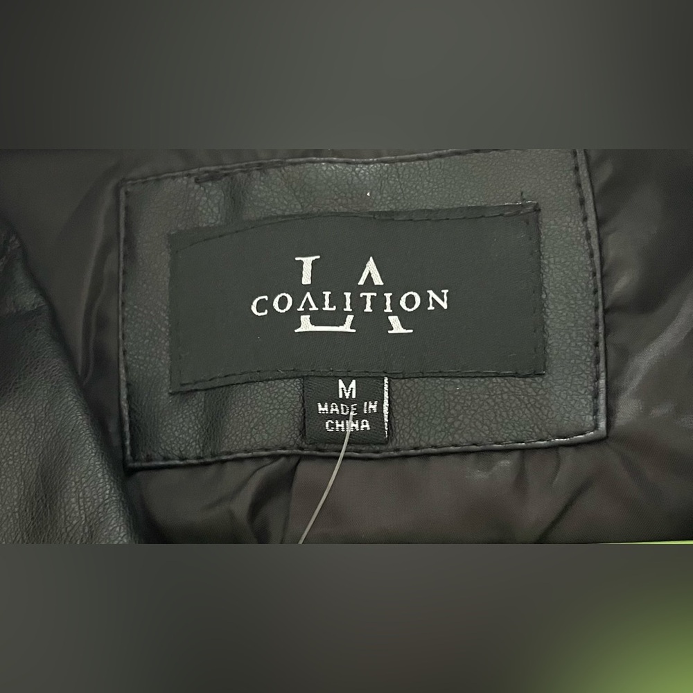 Coalition‎ LA Classic Vegan Black Trench Coat Size Medium New with tags - Picture 6 of 9